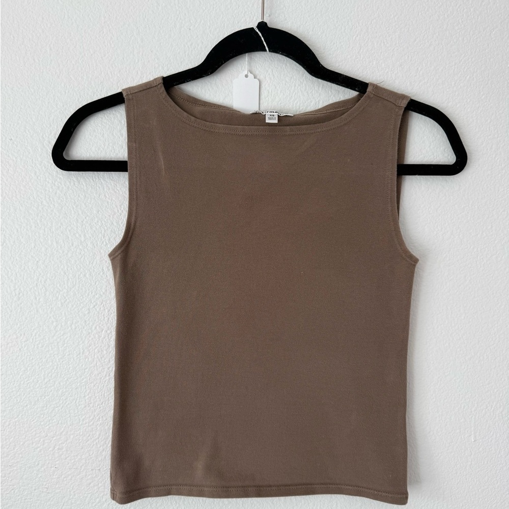 Reformation Taupe Crewneck Tank